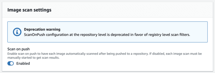 AWS ECR Settings