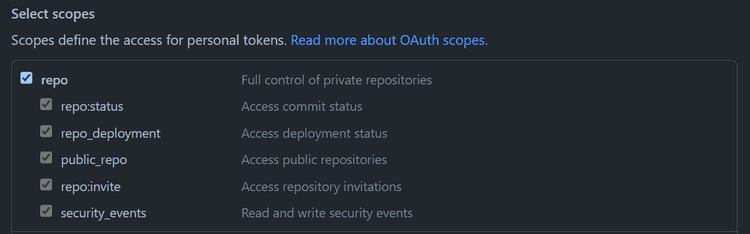 GitHub Token Permissions